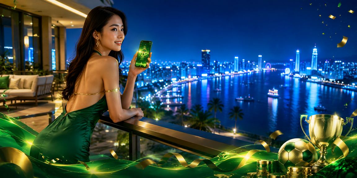 Người dùng chơi casino trên điện thoại tại bãi biển Đà Nẵng buổi chiều